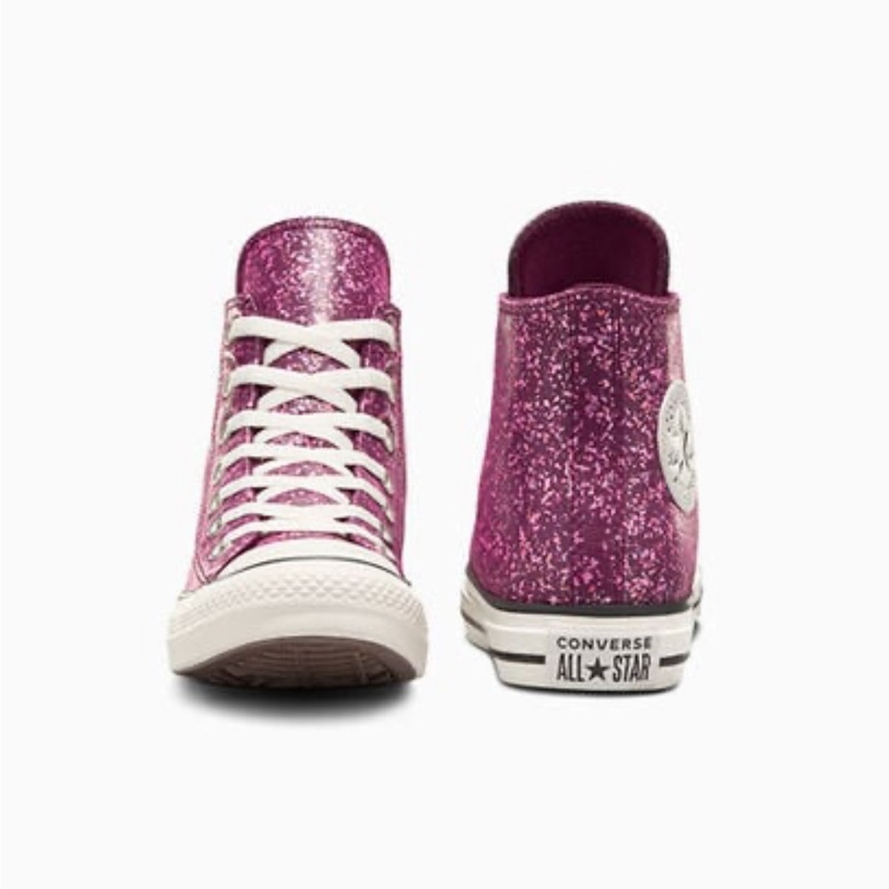 Chuck Taylor All Star Orchid Pink Glitter WOMEN'S HIGH TOP. Size 8. NEW … - Picture 8 of 8